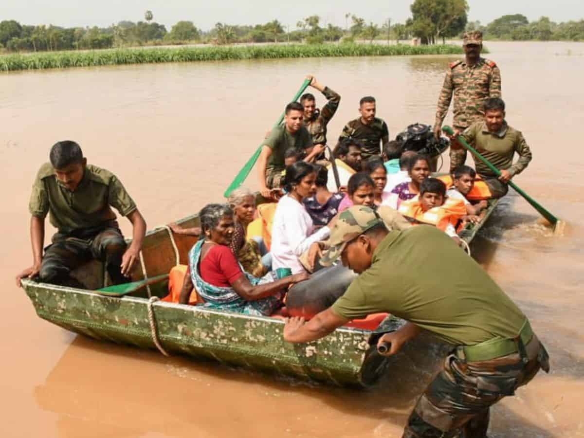 Rescue work in Puducherry